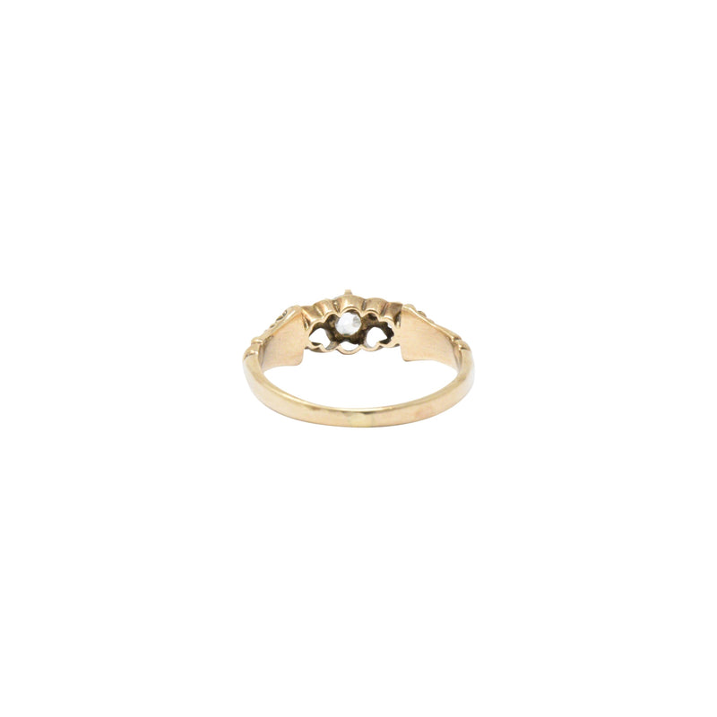 Victorian 0.29 CTW Diamond & 14K Yellow Gold Engagement Ring Wilson's Estate Jewelry