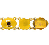 Victorian 0.45 CTW Ruby 14 Karat Gold Flower Link Bracelet - Wilson's Estate Jewelry
