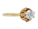 Victorian 0.70 CTW Diamond 14 Karat Two-Tone Gold Engagement Ring - Wilson's Estate Jewelry