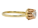 Victorian 0.70 CTW Diamond 14 Karat Two-Tone Gold Engagement Ring - Wilson's Estate Jewelry