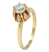 Victorian 0.70 CTW Diamond 14 Karat Two-Tone Gold Engagement Ring - Wilson's Estate Jewelry