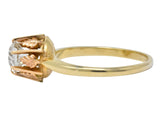 Victorian 0.70 CTW Diamond 14 Karat Two-Tone Gold Engagement Ring - Wilson's Estate Jewelry
