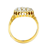 Victorian 0.70 CTW Old Mine Cut Diamond 18 Karat Gold Cluster Ring - Wilson's Estate Jewelry