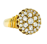 Victorian 0.70 CTW Old Mine Cut Diamond 18 Karat Gold Cluster Ring - Wilson's Estate Jewelry