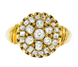 Victorian 0.70 CTW Old Mine Cut Diamond 18 Karat Gold Cluster Ring - Wilson's Estate Jewelry