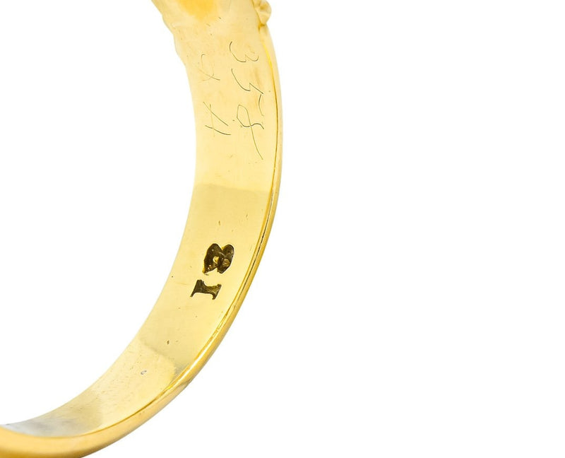 Victorian 0.70 CTW Old Mine Cut Diamond 18 Karat Gold Cluster Ring - Wilson's Estate Jewelry