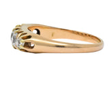 Victorian 0.75 CTW Diamond 14 Karat Gold Stackable Band Ring - Wilson's Estate Jewelry