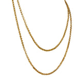 Victorian 14 Karat Gold 62 Inch Long Chain Necklace - Wilson's Estate Jewelry