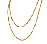 Victorian 14 Karat Gold 62 Inch Long Chain Necklace - Wilson's Estate Jewelry