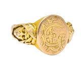 Victorian 14 Karat Gold Cloaked Wise Man Unisex Signet Ring - Wilson's Estate Jewelry