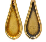 Victorian 14 Karat Gold Etched Clover Drop Earrings - Wilson's Estate Jewelry