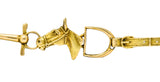 Victorian 14 Karat Yellow Gold Fox Hunt Horse Link Bracelet - Wilson's Estate Jewelry