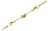 Victorian 14 Karat Yellow Gold Fox Hunt Horse Link Bracelet - Wilson's Estate Jewelry