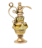 Victorian 18 Karat Tri-Color Gold Ewer Pitcher Charm Wilson's Estate Jewelry
