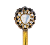 Victorian 1835 Opal Diamond 14 Karat Gold Halley's Comet Brooch - Wilson's Estate Jewelry