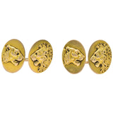 Victorian B.K. & Co. 14 Karat Gold Cufflinks Wilson's Estate Jewelry