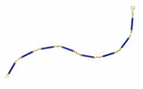 Victorian Blue Enamel 14 Karat Gold Link Bracelet - Wilson's Estate Jewelry