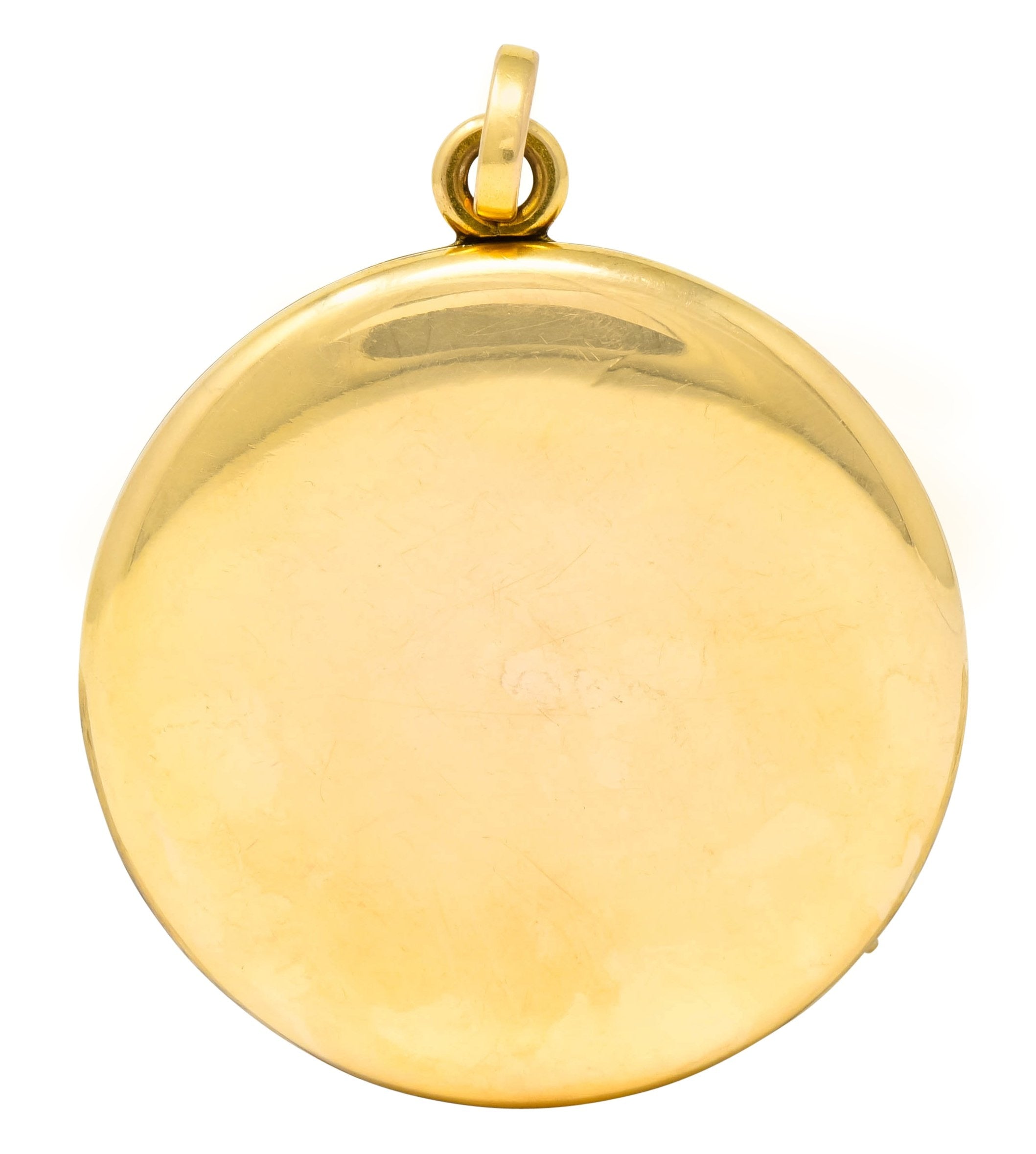 Victorian Diamond 14 Karat Gold Double Horseshoe Locket Pendant Circa 1880 - Wilson's Estate Jewelry