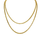 Victorian Enamel 10 Karat Gold Barrel Clasp Long Chain Necklace - Wilson's Estate Jewelry