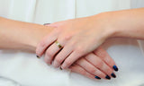 Victorian Enamel 14 Karat Gold Greek Key Band Ring - Wilson's Estate Jewelry