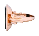 Victorian Hardstone Intaglio 14 Karat Rose Gold Lettered Signet Ring - Wilson's Estate Jewelry
