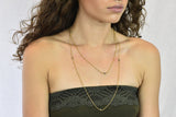 Victorian Jade Seed Pearl 14 Karat Gold 48 Inch Station Necklace - Wilson's Estate Jewelry