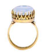 Victorian Moonstone 14 Karat Yellow Gold Ring - Wilson's Estate Jewelry