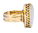 Victorian Moonstone 14 Karat Yellow Gold Ring - Wilson's Estate Jewelry