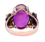 Victorian Natural Ruby 14 Karat Gold Scrolled Dinner Ring GIA - Wilson's Estate Jewelry