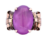 Victorian Natural Ruby 14 Karat Gold Scrolled Dinner Ring GIA - Wilson's Estate Jewelry