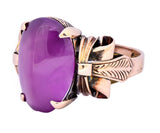 Victorian Natural Ruby 14 Karat Gold Scrolled Dinner Ring GIA - Wilson's Estate Jewelry