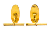 Victorian Shakudo 14 Karat Gold Mixed Metal Floral Bird Men's Cufflinks - Wilson's Estate Jewelry