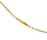 Victorian Watermelon Tourmaline 14 Karat Gold Heart Station Necklace Wilson's Estate Jewelry