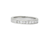 Vintage 1.00 CTW Diamond Platinum Stackable Band Ring Wilson's Estate Jewelry