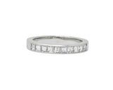 Vintage 1.00 CTW Diamond Platinum Stackable Band Ring Wilson's Estate Jewelry