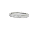 Vintage 1.00 CTW Diamond Platinum Stackable Band Ring Wilson's Estate Jewelry