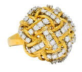 Vintage 1.60 CTW Diamond 18 Karat Gold Cocktail Ring - Wilson's Estate Jewelry