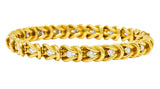 Vintage 1.68 CTW Diamond 18 Karat Gold Knot Link Bracelet - Wilson's Estate Jewelry