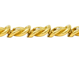 Vintage 1.68 CTW Diamond 18 Karat Gold Knot Link Bracelet - Wilson's Estate Jewelry