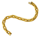 Vintage 18 Karat Gold Elongated Link Bracelet - Wilson's Estate Jewelry