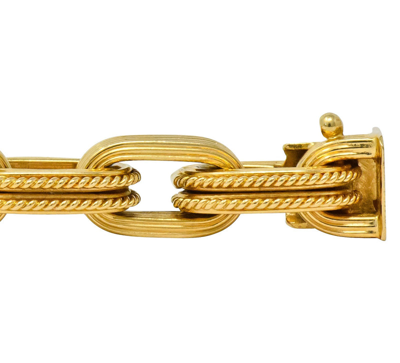Vintage 18 Karat Gold Elongated Link Bracelet - Wilson's Estate Jewelry