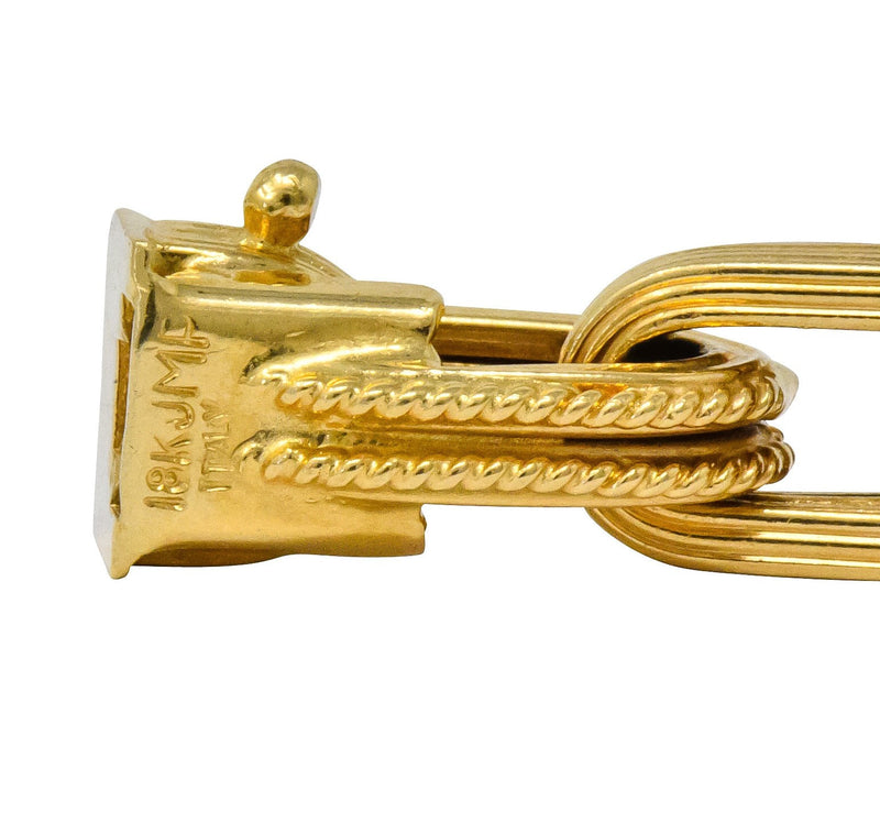 Vintage 18 Karat Gold Elongated Link Bracelet - Wilson's Estate Jewelry