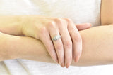 Art Deco 0.70 CTW Diamond Platinum Geometric Engagement Ring Wilson's Estate Jewelry