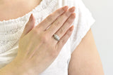 Art Deco 0.70 CTW Diamond Platinum Geometric Engagement Ring Wilson's Estate Jewelry