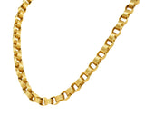 Vintage 1960's 18 Karat Yellow Gold Large Linked Rolo Chain Necklace - Wilson's Estate Jewelry