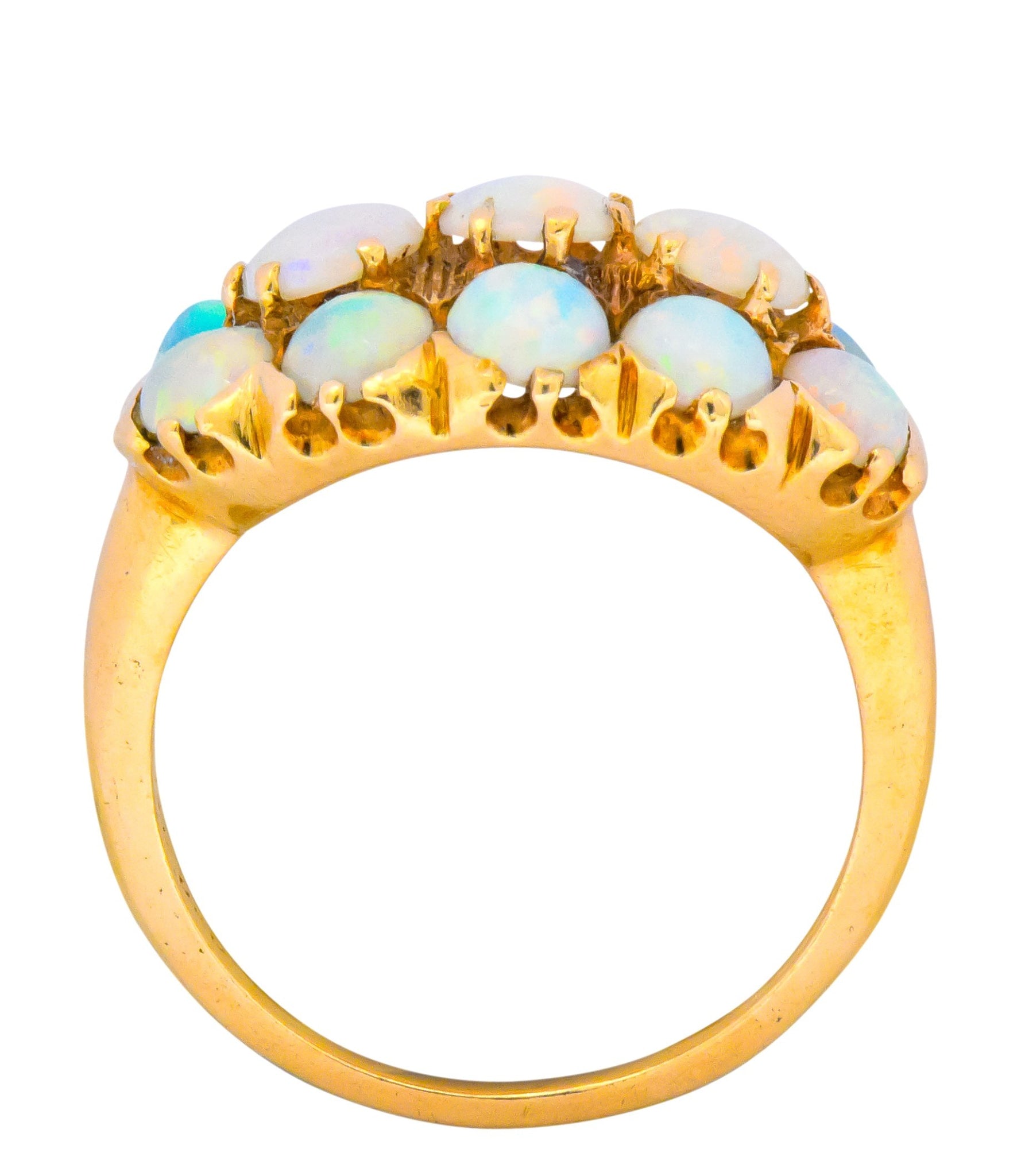Vintage 1970's Opal 14 Karat Gold Cluster Ring - Wilson's Estate Jewelry