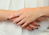 Vintage Diamond 14 Karat White Gold Band Stackable Ring - Wilson's Estate Jewelry