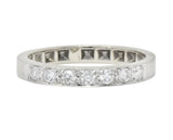 Vintage Diamond 14 Karat White Gold Band Stackable Ring - Wilson's Estate Jewelry