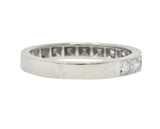 Vintage Diamond 14 Karat White Gold Band Stackable Ring - Wilson's Estate Jewelry