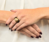 Vintage Fine French Diamond Onyx 18 Karat Gold Ring - Wilson's Estate Jewelry
